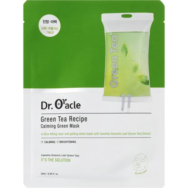 Dr.Oracle Greentea Recipe Calming Green Mask, 10 stk (25 ml x 10, 250 ml)