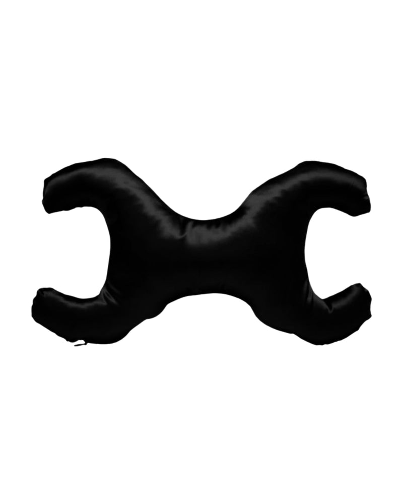 Save My Face La Petite pude med 100% silkebetræk, Black, 48 x 28 x 8 cm